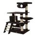 Tucker Murphy Pet™ Elso 62.01" H Cat Tree, Faux Fur in Black/Brown | 62.01 H x 37.99 W x 27.01 D in | Wayfair 7F05A73428094192A9B734126893DBA4