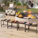 Red Barrel Studio® Outdoor Metal Fire Pit BenchSet Of 4 in Black | Wayfair 931DC917ECC04718B4C50748D3EAEA94