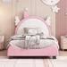 Red Barrel Studio® Kiyami Vegan Leather Platform Bed in Pink | 45 H x 45 W x 80 D in | Wayfair 21484CA050C94226999B5A716C84C7DA