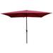 Ebern Designs Leff 108" x 72" Rectangular Beach Umbrella w/ Crank Lift Counter Weights Included in Gray | 92.4 H x 108 W x 72 D in | Wayfair