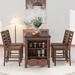 Red Barrel Studio® 5-Piece Dining Table Set Wood in Brown | 36 H x 30 W x 60 D in | Wayfair CD88ED0FD3214C68AF7F32CAAB86B651