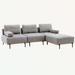 Gray Sectional - Ivy Bronx Lorra 4 - Piece Upholstered Seating Component Polyester/Upholstery | 33.8 H x 100.7 W x 70.1 D in | Wayfair