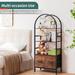 17 Stories Aidenas Etagere Storage Bookcase Metal in Brown | 54.7 H x 23.6 W x 11.8 D in | Wayfair FD2919DF519046ACB73A87991866EB5C