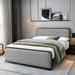 Ivy Bronx Louies Metal Platform Bed Upholstered/Metal & Upholstered/Metal in Gray | 41.1 H x 61.6 W x 82.9 D in | Wayfair