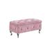 Red Barrel Studio® Storage Ottoman Bench Wood/Velvet in Pink | 17.72 H x 38.19 W x 18.11 D in | Wayfair 3C1DF49E6BDC4026A13DFAE20E842538