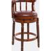 Bloomsbury Market Seat Height Swivel Leather Wooden Bar Stools,360 Degree Swivel Bar Height Chair | 33.9 H x 21.7 W x 21.7 D in | Wayfair