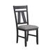 Winston Porter Sahriyah Linen Slat Back Side Chair Upholstered in Gray | 40 H x 19 W x 22 D in | Wayfair 68B4CA28647D457D918F3DB304CC6EBD