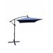 wtressa Rectangle Outdoor Patio Umbrella Solar Powered LED Lighted Sun Shade Market Waterproof 6 Ribs Umbrella in Blue/Navy | Wayfair