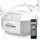 CD Player Boombox Cassette Player Combo with Bluetooth AM/FM Radio Stereo Sound with Remote