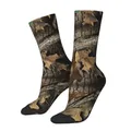 Real Tree Camouflage Camo Men's Crew Socks Unisex Kawaii Spring Summer Autumn Winter Dress Socks