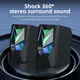 COOMAER C106 Desktop PC Speakers RGB 7 Colors USB Portable Stereo Bass 2.0 Wired Hifi Subwoofer For