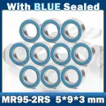 MR95RS Bearing ABEC-7 ( 10 PCS ) 5*9*3 mm Miniature MR95-2RS Ball Bearings RS MR95 2RS With Blue