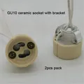 2pcs Pack GU10 Ceramic Socket with Metal Bracket and wire for DIY Lighting gu10 lamp holder spare