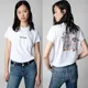 Summer New French Letter Printed T-shirt Women's New Cotton T-shirt Summer Ladies Fashion Top