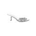 Rampage Heels: Slip On Kitten Heel Cocktail Party Silver Shoes - Women's Size 8 1/2 - Open Toe