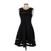 Lulus Casual Dress - DropWaist: Black Solid Dresses - Women's Size Medium