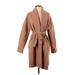 Gap Wool Coat: Knee Length Brown Print Jackets & Outerwear - Women's Size X-Small