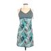 Title Nine Active Dress: Teal Graphic Activewear - Women's Size Medium