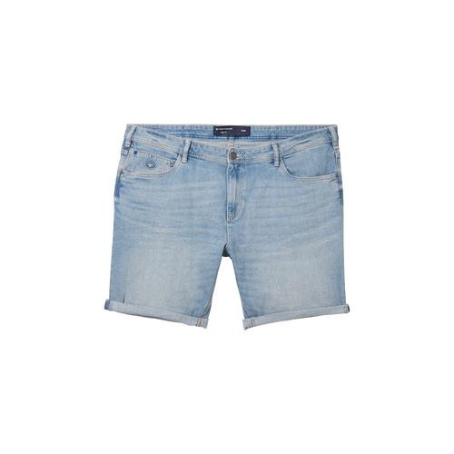 TOM TAILOR Herren Plus - Jeansshorts, blau, Uni, Gr. 48