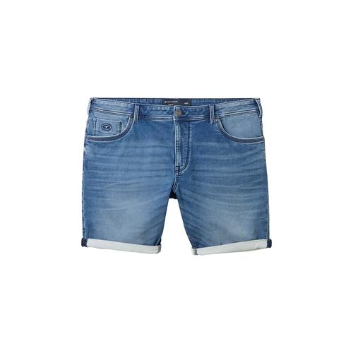 TOM TAILOR Herren Plus - Jeansshorts, blau, Uni, Gr. 40