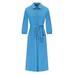 Faenza Light Blue Shirt Dress