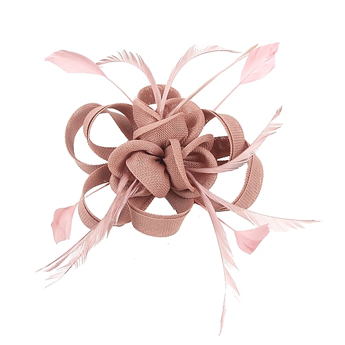 Fascinators Kentucky Derby Hut Kopfbedeckung Organza Polyester/Polyamid Fedora Hut Schleierhut Teeparty Pferderennen Damentag Vintage-Stil Vintage elegant mit Federapplikationen Kopfbedeckung Image