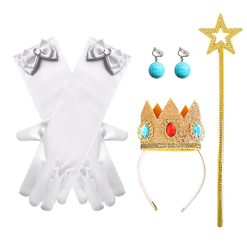 Rosa Pfirsich-Prinzessin Biqi-Schmuckkombination Super-Pfirsich-Pfirsich-Prinzessin-Accessoires für Kinder Image