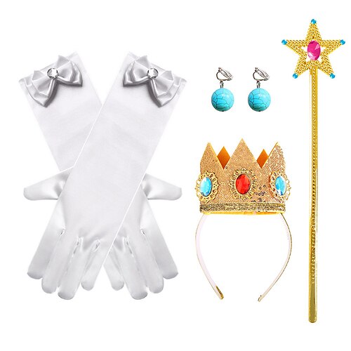 Rosa Pfirsich-Prinzessin Biqi-Schmuckkombination Super-Pfirsich-Pfirsich-Prinzessin-Accessoires für Kinder Image