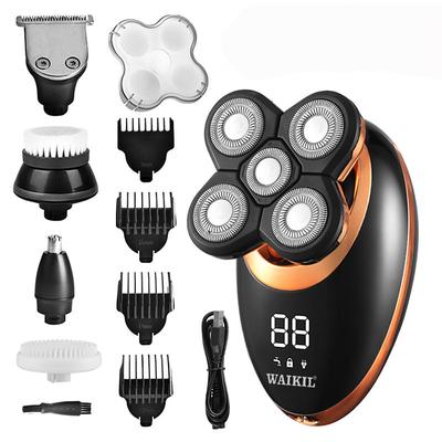 Men Head Shavers Wet and Dry Detachable Electric Shaver Nose Hair Trimmer Face Brush Grooming Set Rechargeable Razor