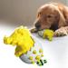 CUSSE Dog Chew Toy Aggressive Chew Indestructible Tough Durable Squeaky Interactive Dog Toy Puppy Tooth Chew Dinosaur Egg Shape Toy Small To Medium Large Breed Yellow