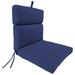 Jordan Manufacturing Sunbrella 44 x 22 Echo Midnight Blue Solid Rectangular Outdoor Chair Cushion with Ties and Hanger Loop