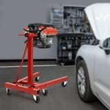 Miumaeov 360 Degree Rotating Engine Stand Auto Repair Rebuild Steel Engine Stand Folding Motor Hoist Dolly Mover Jack with Wheels 2000 LB Capacity Red