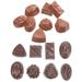 16pcs Simulated Chocolate Prop Models Fake Chocolate Artificial Food Chocolate Realistic Chocolate