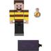 Mattel Minecraft Bees Shirt Steve Action Figure 3.25-in with 1 Build-a-Portal Piece & 1 Accessory Building Toy Inspired by Video Game Collectible Gift for Fans & Kids Ages 6 Years & Older