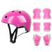 FAMTKT Kid s Protective Gear Set Roller Skating Skateboard Cycling Gear Pads for Boys Girls(Helmet+Knee Pads+Elbow Pads+Wrist Pads) Kids Helmet Pad Set for Skating Cycling Bike Sports Accessories