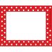 Barker Creek Name Badges & Self-Adhesive Labels Red & White Dots Multi-Purpose Name Tags Gift Tags Labels and More! 3.5 x 2.75 45 per Pkg Home School and Office Supplies (1502)