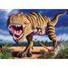 Ceaco - Dino Glow - Glow in The Dark - T-Rex - 100 Piece Jigsaw Puzzle