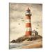 PRATYUS Rustic Lighthouse Wall Art Canvas Lighthouse Abstract Painting Wall Decor Framed Posters Home for Living Room Bedroom Bathroom Decoration 16x20 inch