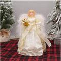 Lmueinov Christmas Angel Doll Tree Top Star Gold Red Winged Fabric Dress Christmas Angel Decoration Off-season Sales Saving Up To 30% Off