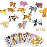 Educational 3D Cartoon Puzzle 3D Puzzles for Kids Toys Pack 10 3D Puzzle for Kids of Jungle Animals 3D Jigsaw Puzzles Cartoon Educational Toys for Boys & Girls Gift for Kids