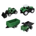 4pcs/set 1/64 Mini Truck Toys Play Construction Engineering Vehicle ABS Friction Powered Car Toy for Kids