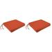 Jordan Manufacturing Sunbrella 17 x 19 Echo Sangria Orange Solid Rectangular Outdoor Chair Pad Seat Cushion with Ties (2 Pack)