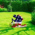 Zynic Sculptures & Statues American Flag Veteran Patriot Independence Day Decorative Metal Ornament For Yard Garden Decoration Home & Garden