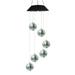 Miayilima Wind Chimes Solar Mosaics Wind Chime Light Colorful Gradient Outdoor Garden Light B