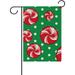 Hidove Garden Flag Round Candy Cane for Christmas Seasonal Holiday Yard House Flag Banner 12 x 18 inches Decorative Flag for Home Indoor Outdoor Decor