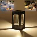 LED Bollard Outdoor Path Lighting Outdoor Garden Floor Lamp Outdoor Floor Lamp Terrace Lighting Garden Bollard Light IP54 Warm White Light L10.6xW10.6xH20cm