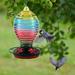 LBCHEN Hummingbird Feeders Large Capacity Painted Glass Feeder Bird Feeder Glass Large Bird Feeders for Outside Window Bird Feeder Hummingbird Outdoor Gift Covered Bird Feeder for Yard Outdoor