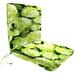 Jordan Manufacturing 37 x 19 Hydrangea Forest Green Floral Rectangular Outdoor Chair Cushion with Ties