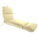 Jordan Manufacturing Sunbrella 74 x 22 Canvas Vellum Yellow Solid Rectangular Outdoor Chaise Lounge Cushion with Ties and Hanger Loop