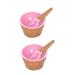 ionze Kitchen Supplies Cartoon Candy Color Ice Cream Bowl with Spoon Kids Ice Cream Tool Ice-Cream Kitchen Tools ï¼ˆPinkï¼‰